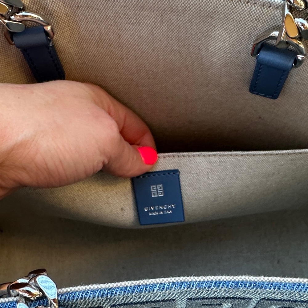 Givenchy Blue Patterned Shoulder Bag - Picture 4 of 13